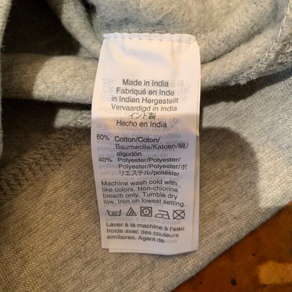 NWT J. Crew Boys' Blue & Grey Camo Fleece Full-Zip Hoodie - Picture 9 of 9